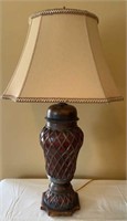 Murray Feiss Red Aged Bronze Finish Resin Lamp