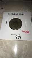 1867 SHield nickel