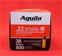 (500) Aquila Super Extra Hollow Point 38 Gr