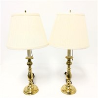 (2) Virginia Metalcrafters Stick Lamps 24" Tall