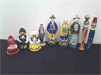 Vintage 8.5-in Oriental figurines, and three