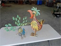 2 Decorative Metal Birds
