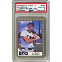 1990 Pacific Jim Nettles A-hole Error Card Psa 8