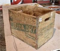 Canada Dry Wooden Crate, 16" x 12" x 13"