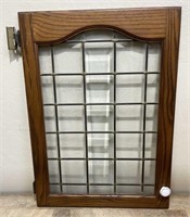 Oak Cabinet Door w/Leaded Glass Insert