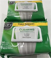 (4) New Sani Packs of Multi-Surface Cleaning Wipes