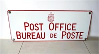 Porcelain Post Office Sign