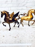 Birks Solid Brass Unicorn /Horse Pair  12"  large