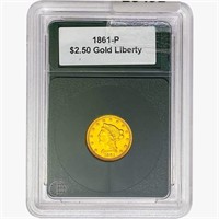 1861-P $2.50 Gold Quarter Eagle