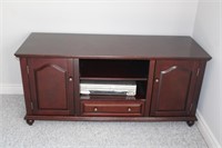 Wooden Media Center with VHS/DVD Player
