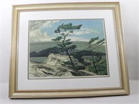 "BY" A. J Casson Framed 30" Lithograph Print