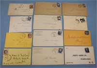(34) 19th C. Fancy & Pen Cancel Stamped Envelopes