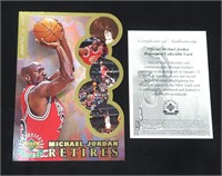 3.5"x5" Jordan Retires Card, Upper Deck 1999