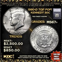 ***Auction Highlight*** 1990-d Kennedy Half Dollar
