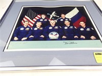 Framed Autographed STS Crew Photo
