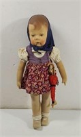 Vintage  Goebel Hummel Girl Doll with Umbrella