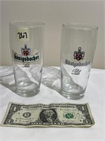 2 German Beer Glasses