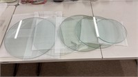 (5) circular glass table top covers: 1/4’’x12’’,