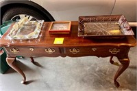 Queen Anne Sofa Table & Decor