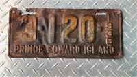 1936 PRINCE EDWARD ISLAND LICENCE PLATE