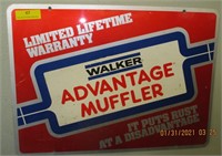Metal Walker Advantage Muffler Sign 24 x 17.5