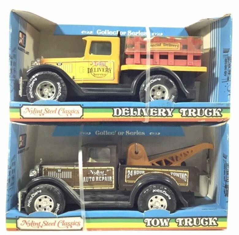 (2pc) Nylint Steel Classic Tow & Delivery Trucks