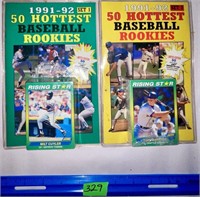 1991-92 MLB rookie Rising Star cards 2 packs of
