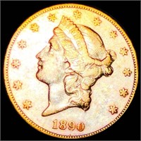 1890-S $20 Gold Double Eagle UNCIRCULATED