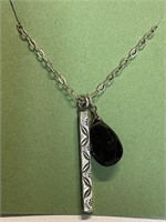 STERLING SILVER SMOKEY TOPAZ NECKLACE