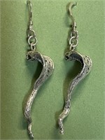 STERLING SILVER COBRA EARRINGS DESIGNER