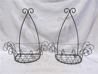 Metal wall baskets, 2 x $
