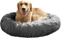 SEALED - MFOX Dog Bed Cat Bed Donut, Pet Bed Faux