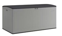 $176  160 Gallon Extra Large Reeded Deck Box, Gray