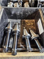 GROUP OF (4) CAT40 TOOL HOLDERS, ER16-6", ER16-4"