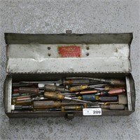 Metal Tool Box w/ Assorted Tools
