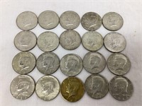 (20) 40% Silver Kennedy Half Dollars, 1065-69