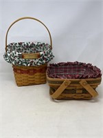 -2 Longaberger Christmas collection baskets, 1