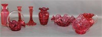 Cranberry Glass Pieces