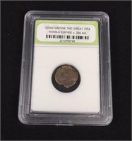 330 Ad Roman Ancient Graded Coin