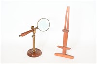 Vintage Rotating Magnifying Glass & Stand