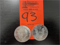 (2) 1994 American Silver Eagles