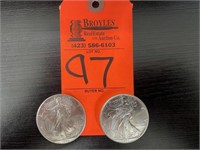 (2) 1994 American Silver Eagles