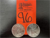 (2) 1994 American Silver Eagles