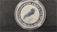 1990-2015 1oz .999 Silver Kookaburra $1 Australia