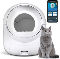 *Self Cleaning Cat Litter Box Auto wAPP Control Wh