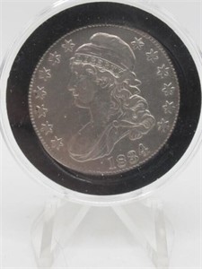 1834 XF30+ EST GRADE CAPPED BUST HALF DOLLAR