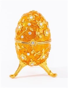 Faberge Style Clementine Enamel Egg