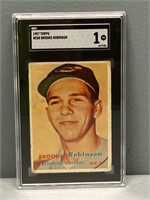 1957 Topps Brooks Robinson RC SGC 1 Baseball Card