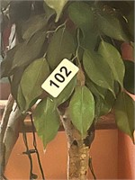 10 Foot Faux Ficus Tree, 3 Shelves, etc