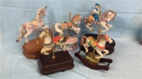 5 Ceramic Musical Carousel Lot